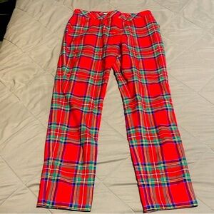 Vineyard Vines Red Plaid Ankle Pants